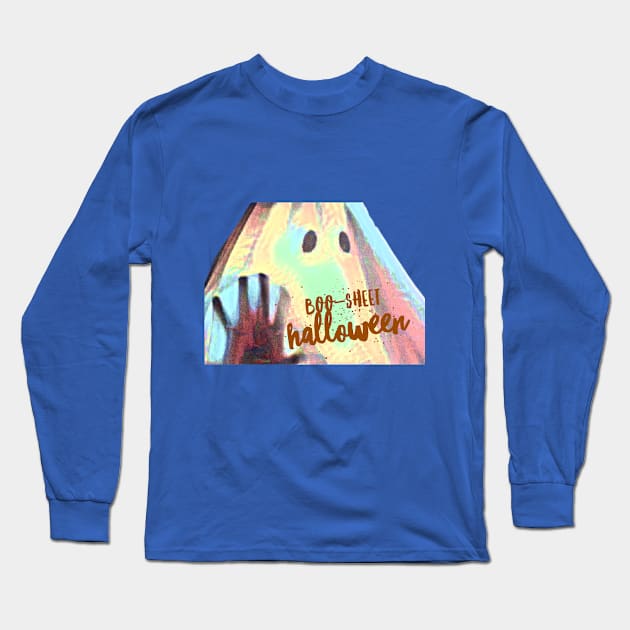 Boo-sheet Halloween Long Sleeve T-Shirt by PersianFMts